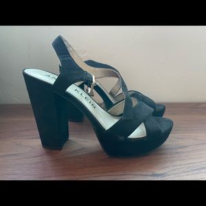 Anne Klein Black Suede Heels